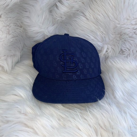 New Era 59Fifty St Louis Cardinal Blue Hat Fitted Men’s 7 1/4 - Picture 1 of 11